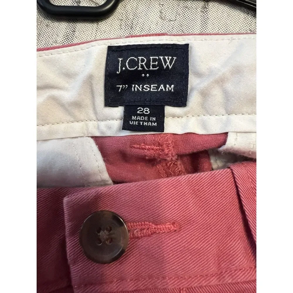 J. Crew‎ Men's 7-Inch Inseam Size 28  Rose Color
